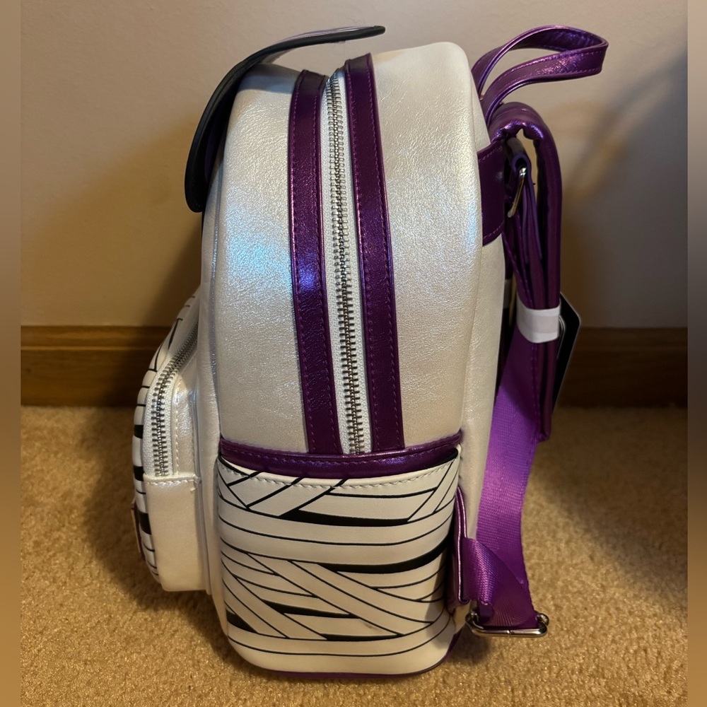 Loungefly Disney Minnie Mouse Bride Frankenstein Glow in the Dark Mini Backpack - Picture 11 of 13